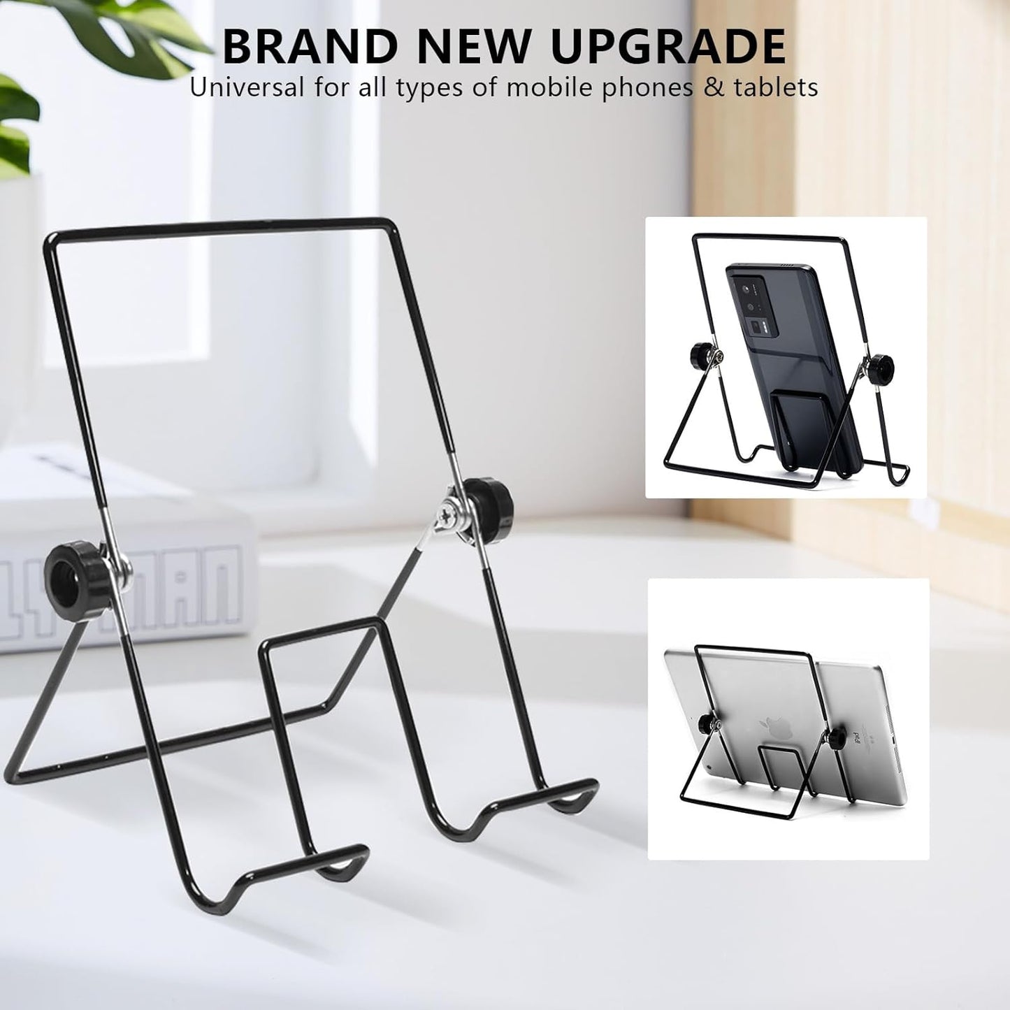 2 Pack Foldable Tablet Stand,Adjustable Metal Portable Tablet Holder,Mobile Phone Holder,Displays Picture Frames, Photo,Cookbooks, iPad, Sheet Music