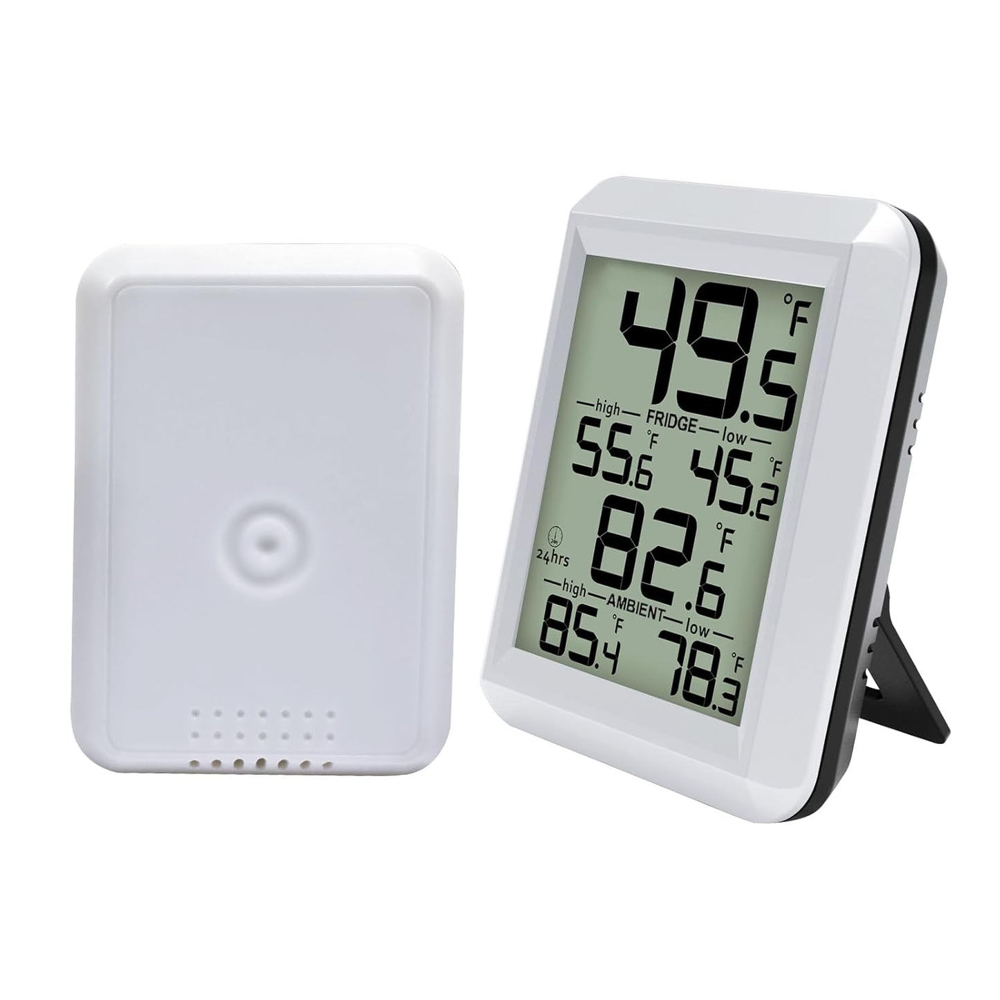 Refrigerator Thermometer, Urageuxy Fridge and Freezer Temperature Monitoring, Digital Freezer Room Thermometer with Magnetic Back