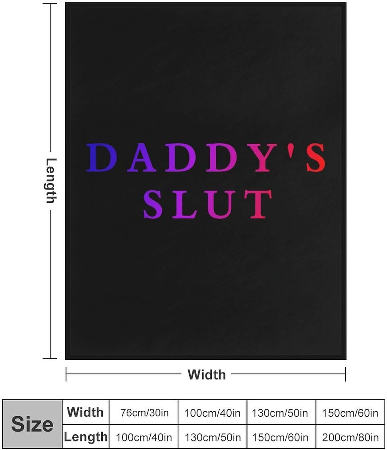 Daddy's Slut Throw Blanket Soft Warm Flannel Bed Blanket for Couch Sofa