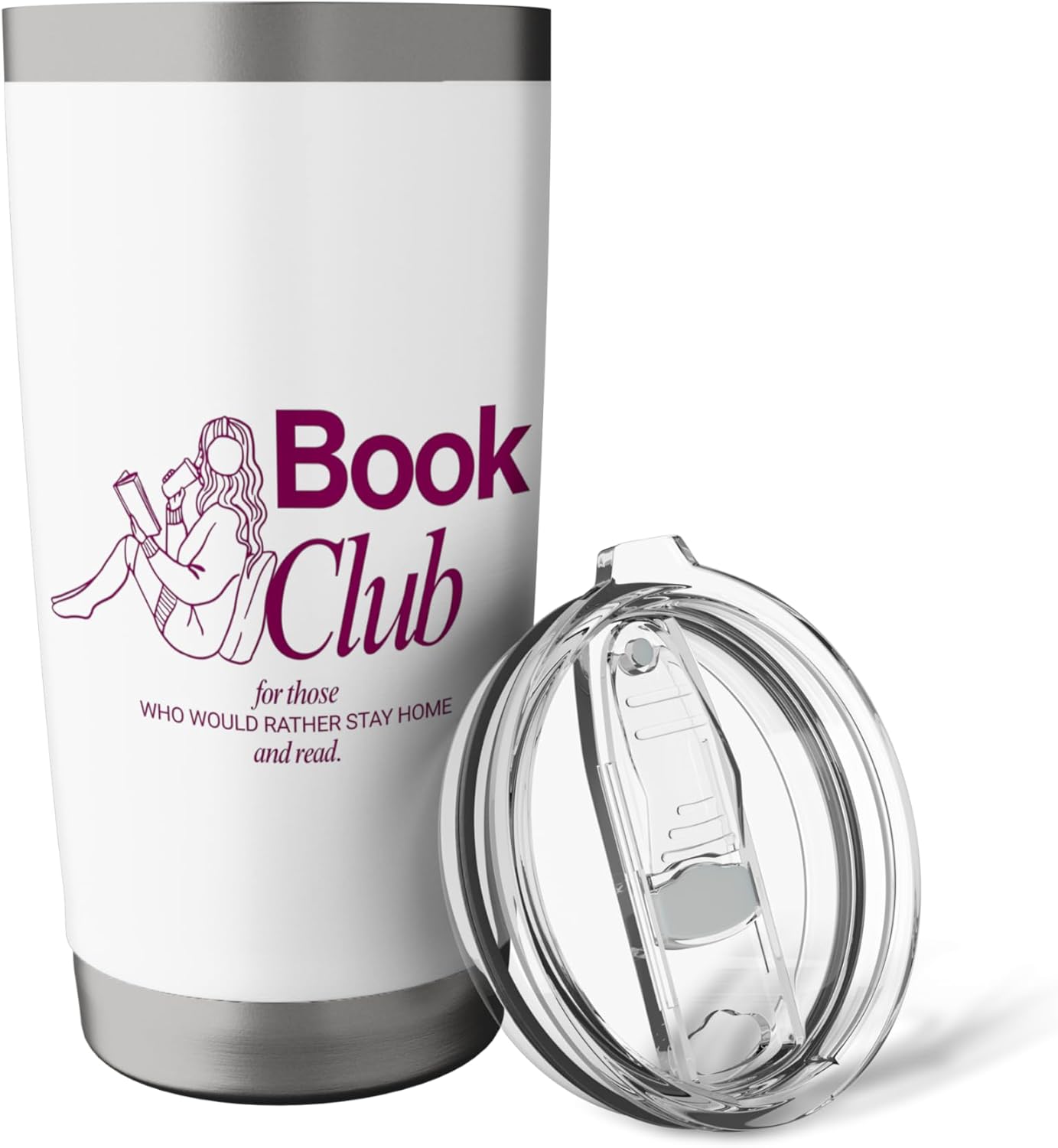 Cozy Reading Club | Stay Home & Read | Book Lover Gift Stainless Steel Insulated Tumbler