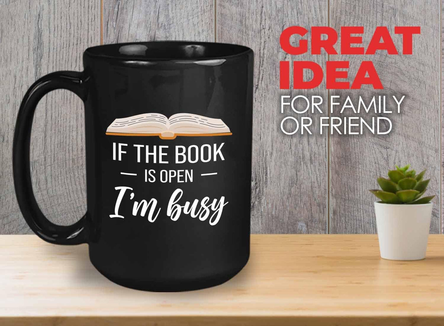 Bubble Hugs Book lovers Coffee Mug 15oz Black - If Book Open - Author Writer Library Library Editor Introvert Lovers Cat Chill Relax Bookworm Reading