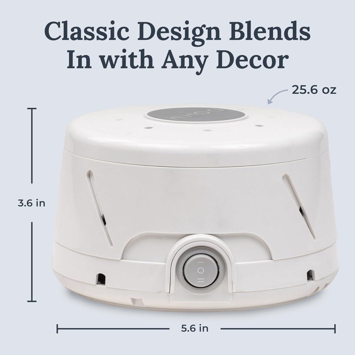 Yogasleep Dohm Classic (White) The Original White Noise Sound Machine, Soothing Natural Sounds from a Real Fan, Sleep Therapy for Adults & Baby, Noise Cancelling for Office Privacy & Meditation