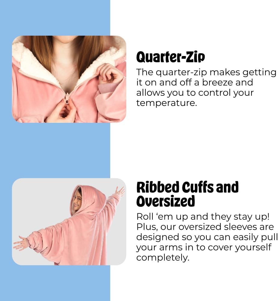 THE COMFY Original | From Shark Tank | Patented | Oversized Sherpa Wearable Blanket Hoodie| Gift for Women & Men | One Size