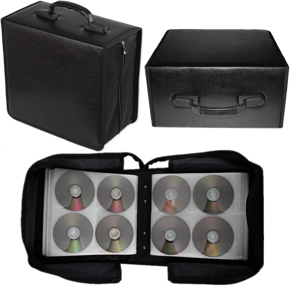 Disc CD DVD Bluray Storage Holder Solution Binder Sleeves Carrying Case((400 Capacity))