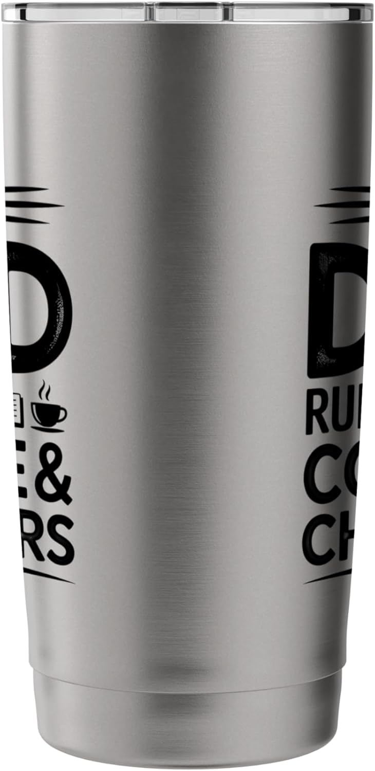 This Dad Runs On Coffee And Chapters Reading Father Stainless Steel Insulated Tumbler