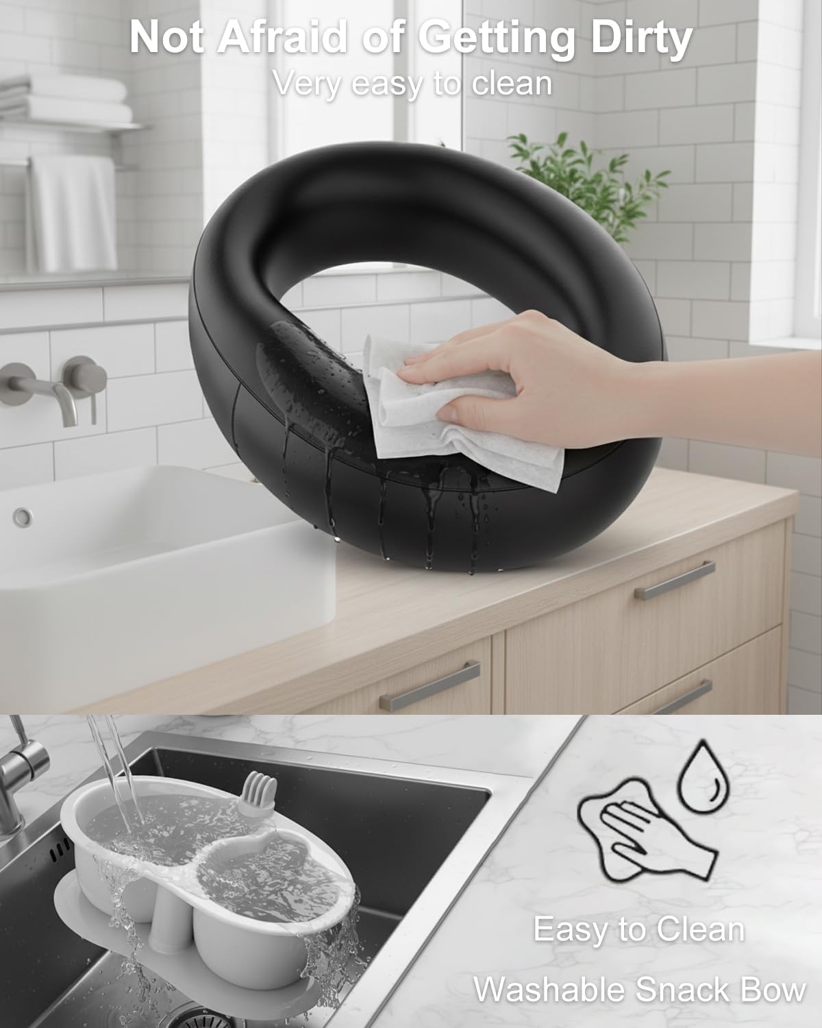 Koalsels Tablet Pillow Stand for Sofa, Bed, Lap, Couches, Kindle Pillow Stand with Detachable Base Snack Bowl, Compatible with Kindle, iPad mini, Air, Pro, Galaxy Tab, 4-12.9” Tablets