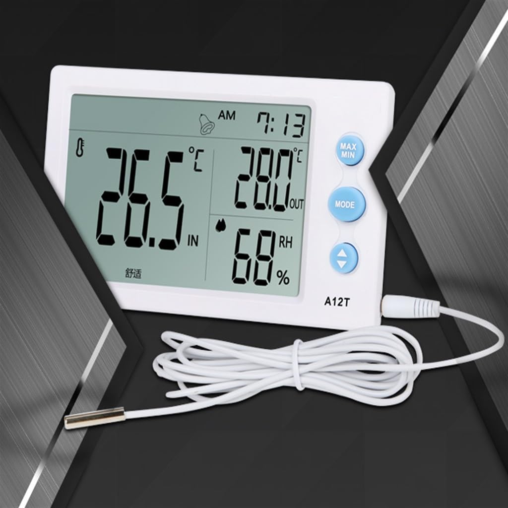 Digital Large Screen Temperature and Humidity Meter Home Indoor Electronic Thermometer Hygrometer Outdoor