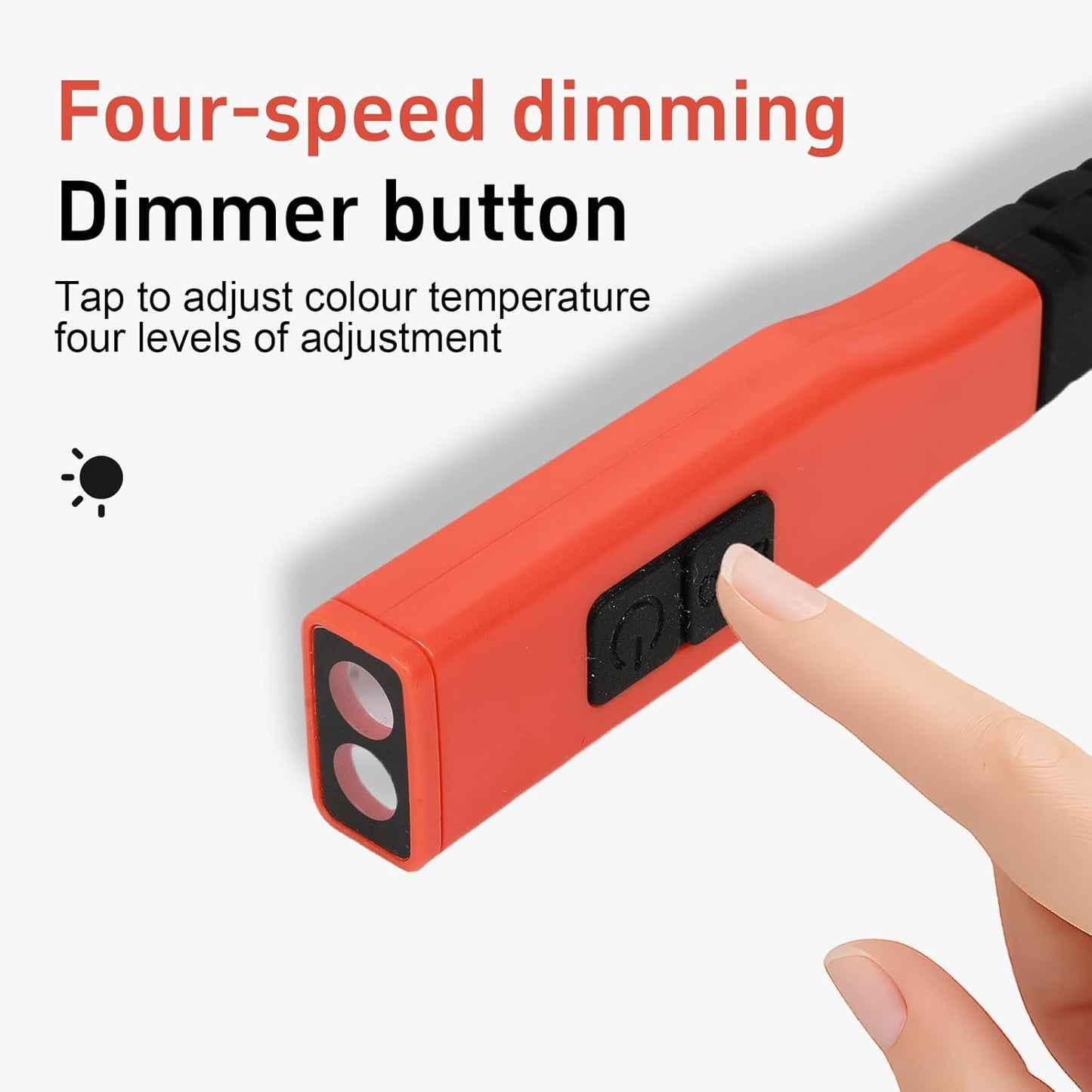 Neck Reading Light Orange LED Brightness Rechargeable 10-80Hrs Bendable Book Lamp for Reading in Bed Knitting Camping Repairing Reading Lovers Gifts