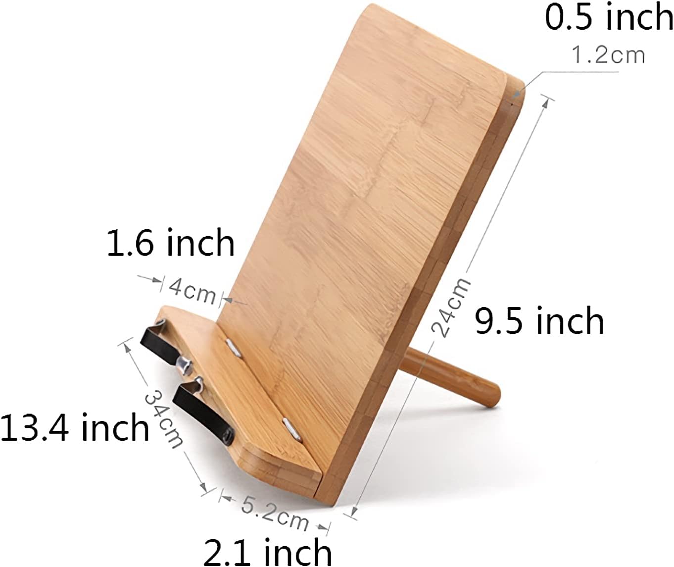 Book Stand Reading Stand Book Holder Adjustable Height Book Holder Tray for Reading Textbook Cookbook Recipe Laptop Tablet Cell Phone Portable