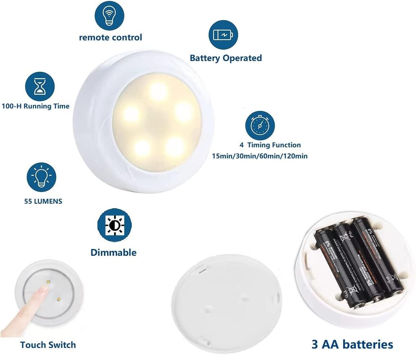 GYY Battery Operated Wall Lights Indoor with Remote,2 Pieces of Bedroom Bedside Chandelier Modern Minimalist LED Light Luxury Living Room Study Wall Lamp Porch Staircase Aisle Lamps