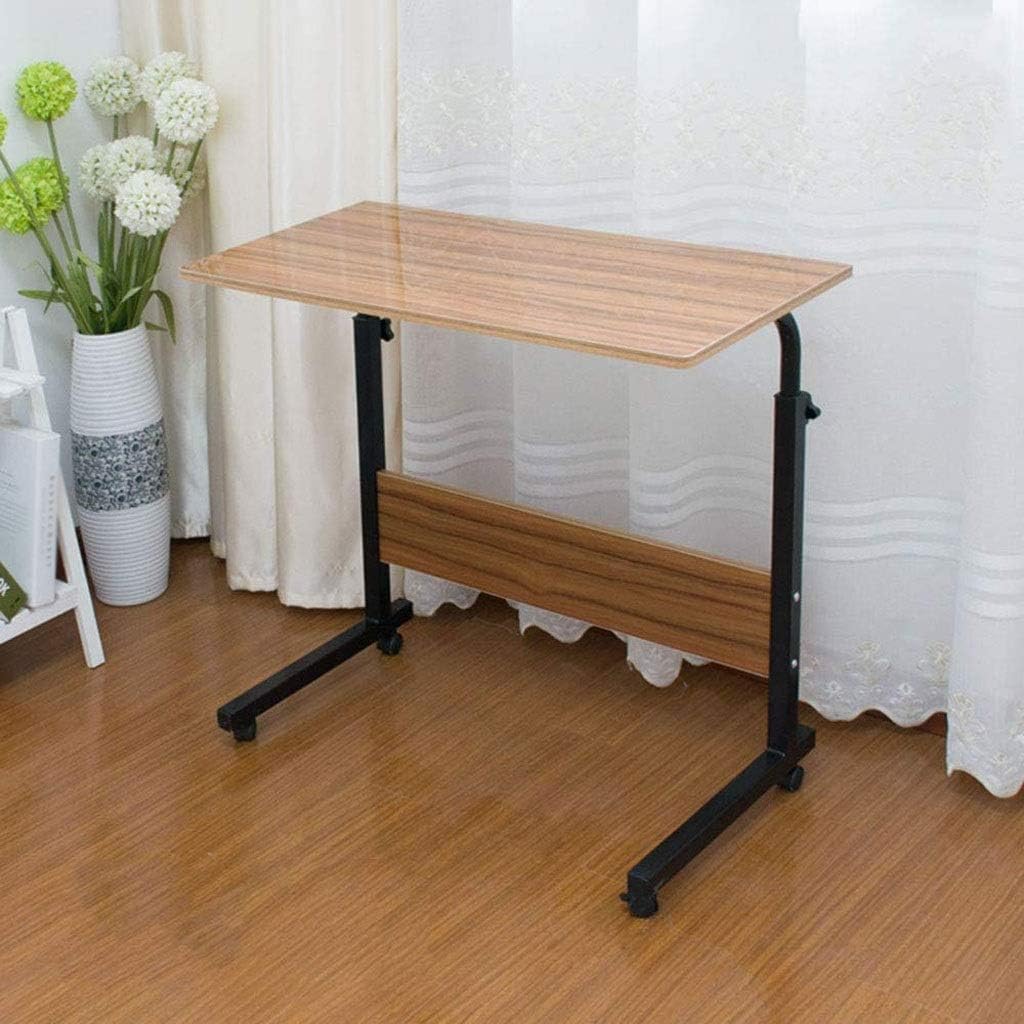 Adjustable Table Portable Mobile Laptop Computer Stand Desk Cart Tray Side Table for Bed Sofa Hospital Nursing Reading Eating