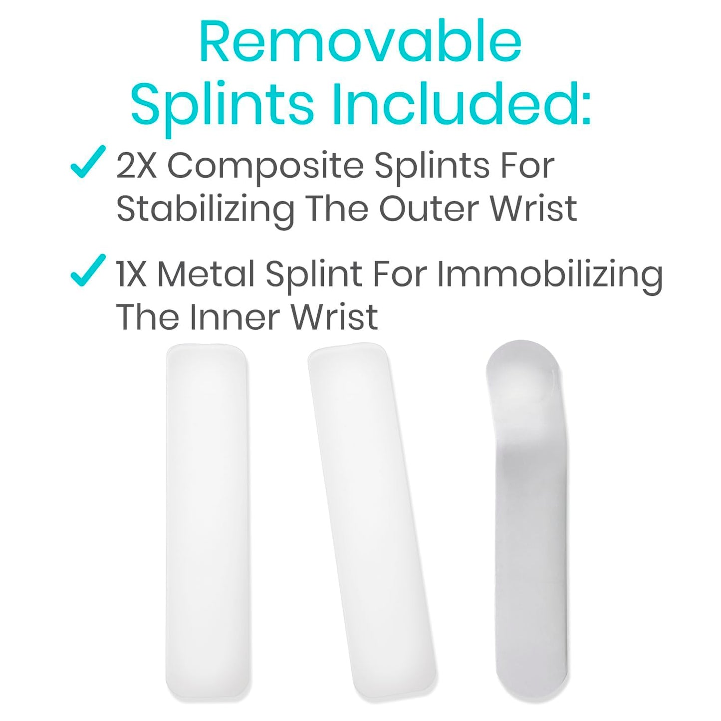 Vive Carpal Tunnel Wrist Brace with Splint for Left or Right Hand - Adjustable Night Wrist Support Splint Immobilizer for Men & Women - Cockup Brace for Arthritis, Tendonitis, Sprain, Injuries & Pain