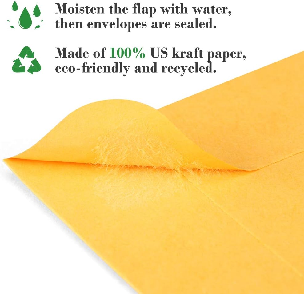 ValBox No.1 Coin Envelopes 2.25x 3.5 Small Parts Envelope with Gummed Flap for Home, Garden or Office Use, Brown Kraft Seed Envelopes 1000 per Box