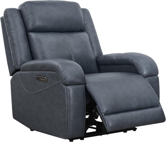 Power Lift Recliner Chair for Elderly, Leather Electric Recliner with Massage and Heat, Adjustable Power Headrest and Charging Ports, Heated Vibration Sofa for Living Room