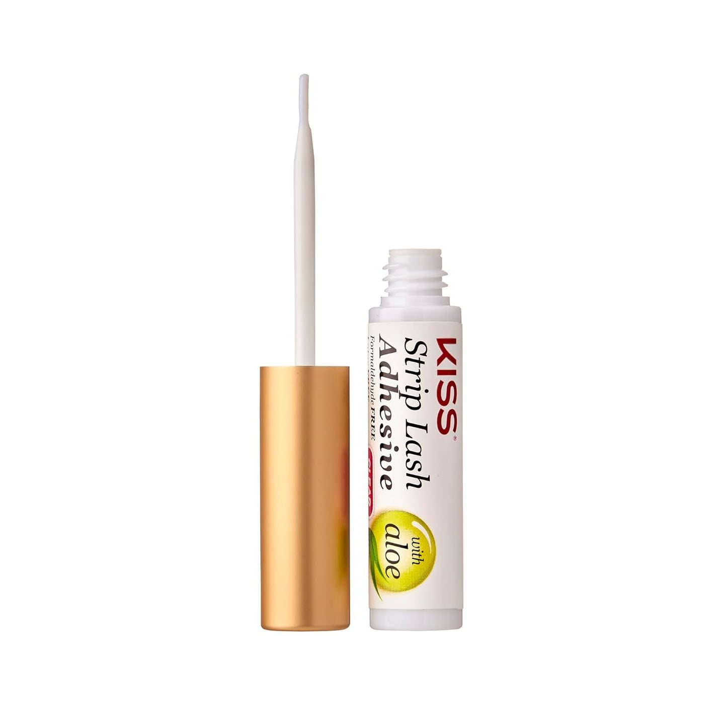 KISS Lash Adhesive, Lash Glue, 24hr Strip Eyelash Adhesive, Clear, Includes Lash Adhesive, Long Lasting Wear, Can Be Used with Strip Lashes and Lash Clusters