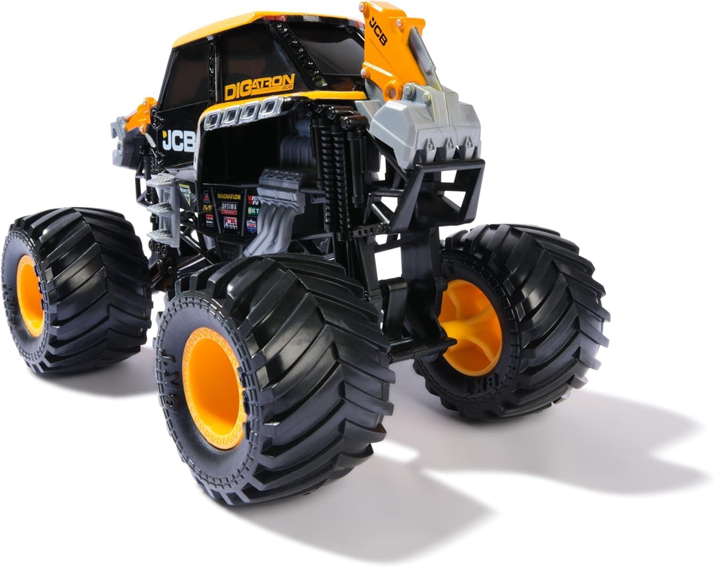 Monster Jam, Official JCB DIGatron Monster Truck, Collector Die-Cast Vehicle, 1:24 Scale, Kids’ Toys for Boys and Girls Aged 3 and up