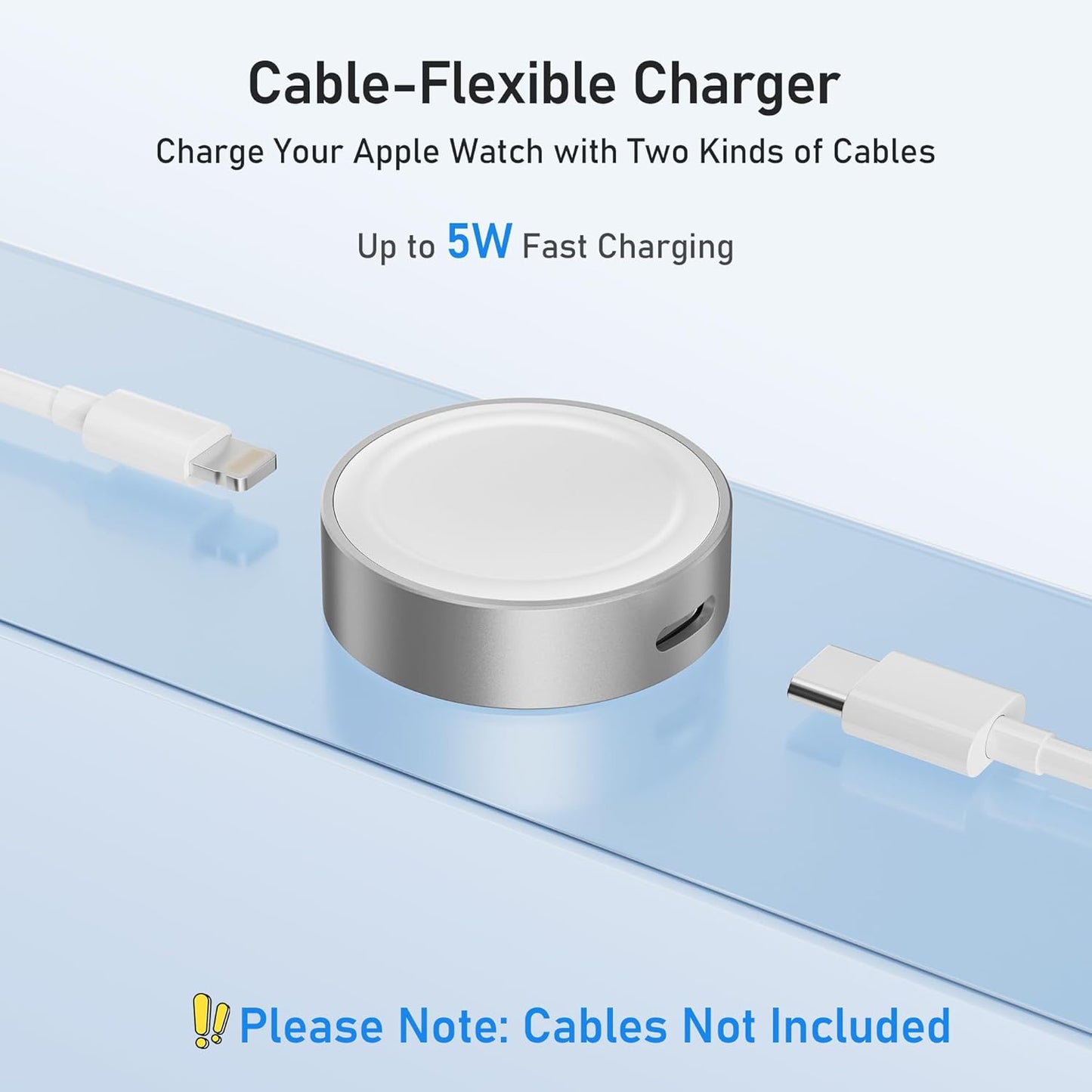 Elebase Apple Watch 11 Charger,5W USB C Magnetic Charging Adapter for iWatch USBC & iPhone Power Port,Portable Type C Wireless Watch Charger Dock for iWatch Series 10 9 8 7 6 Ultra SE 3 2,42/46/44mm