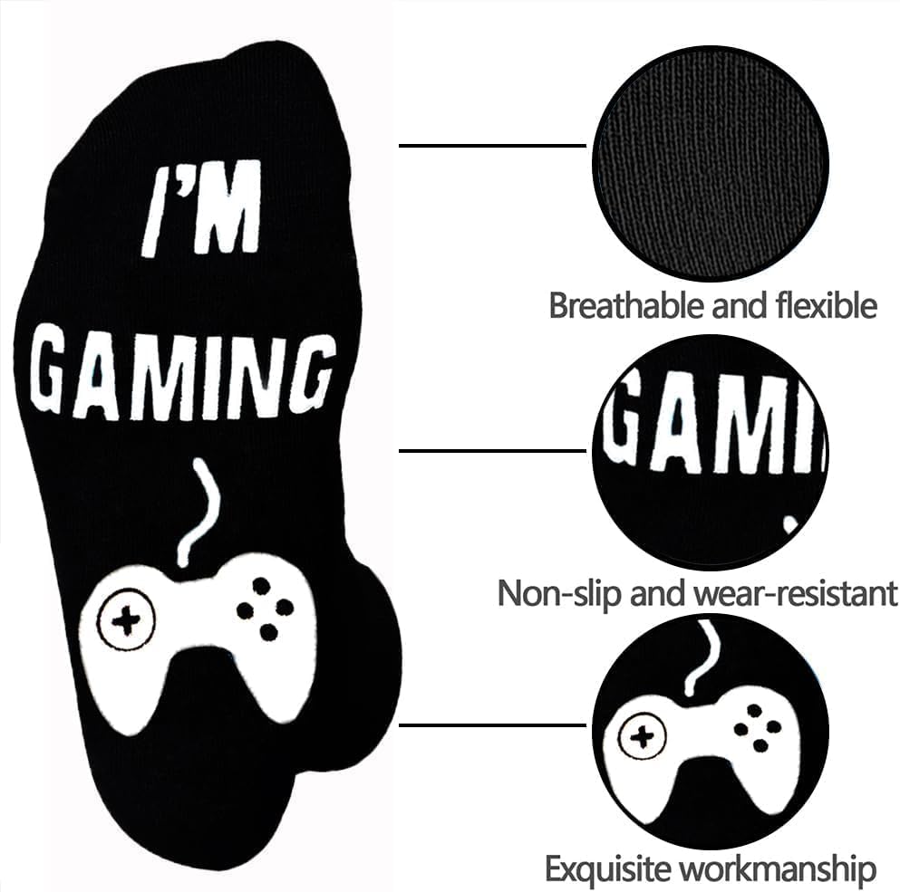 Funny Do Not Disturb Gaming Socks Gaming Beanie Winter Hat,Gamer Christmas Stocking Stuffers for Teens Boys Men Kids Black
