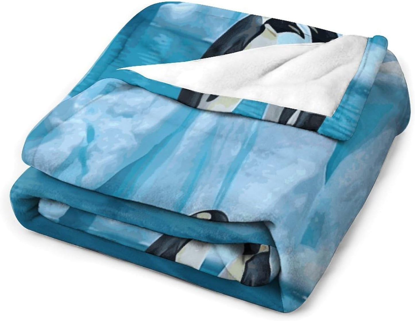 Penguins On The Iceberg Blanket Super Soft Lightweight Throw Blanket Cute Cozy Warm Bed Blanket Decorative Fuzzy Blanket All-Season Home Decor Gift for Sofa Couch Living Room 40"*50" （100 * 130cm）