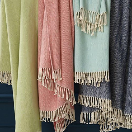 Sferra Celine Herringbone, 100% Cotton Throw Blanket - Taupe