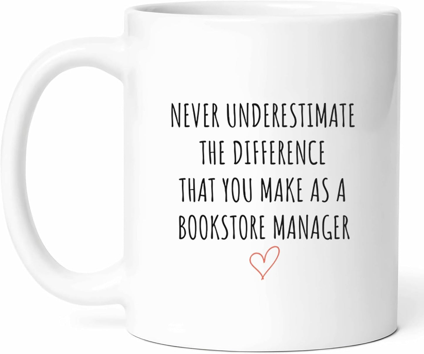 Bookstore Manager Appreciation Mug - Literary Leader Coffee Cup - Book Lover Funny Gift From - Retail Tea Mugs - Reading Enthusiast Cups - 11 Oz Ceramic Gifts For Bibliophiles, Birthday, Him, Her