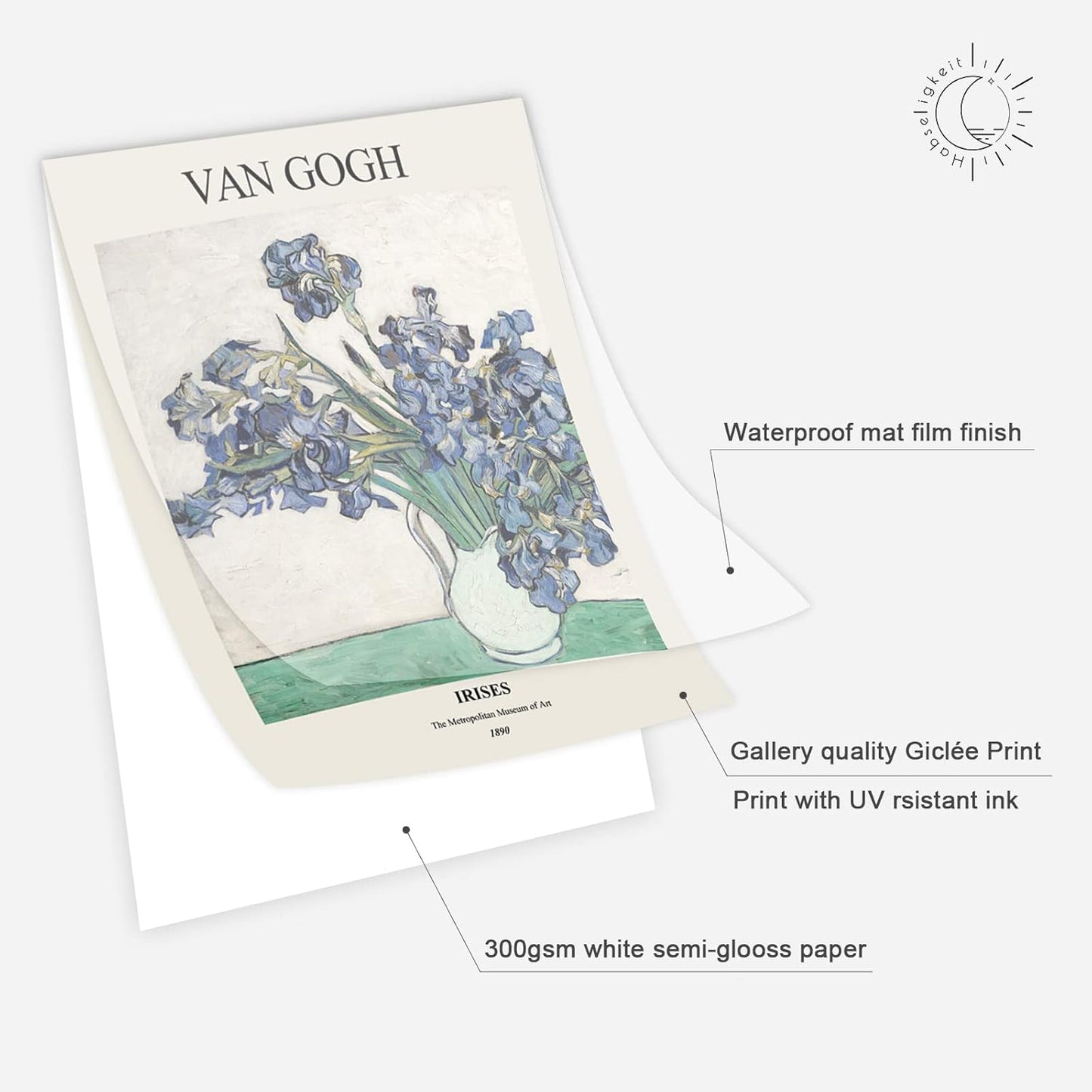 Habseligkeit Matisse Posters for Room Aesthetic, Flower Market Poster, Van Gogh Room Decor Aesthetic Vintage Prints for Wall Decor Unframed, 8x10in, Set of 6