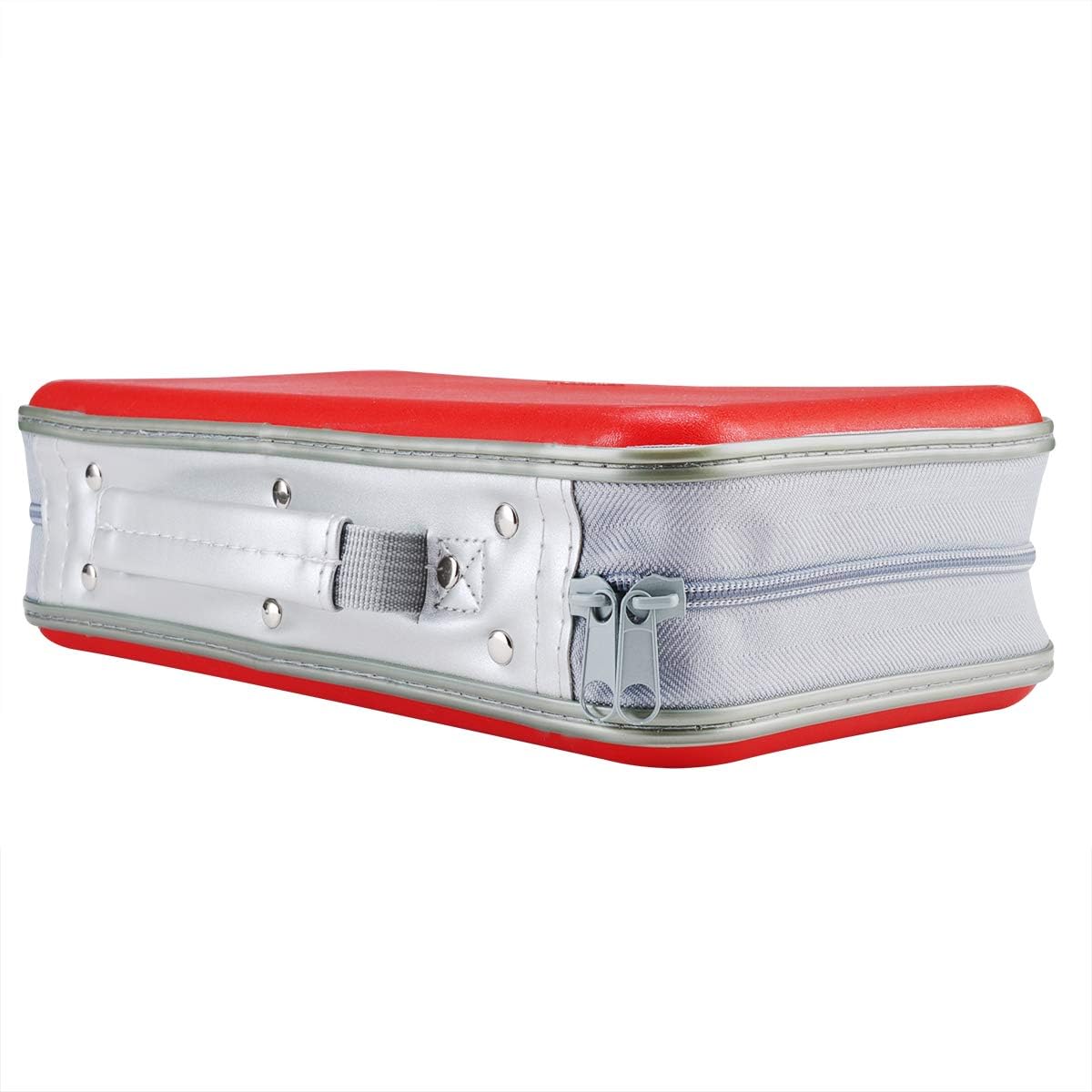 CD DVD Wallet, Wismart 96 Capacity Heavy Duty Sturdy DVD Storage Hard shell CD Disk Holder DVD Case VCD Wallets Blu-ray Media Case Storage Holder Organizer Wallet,96 Capacity (Red)