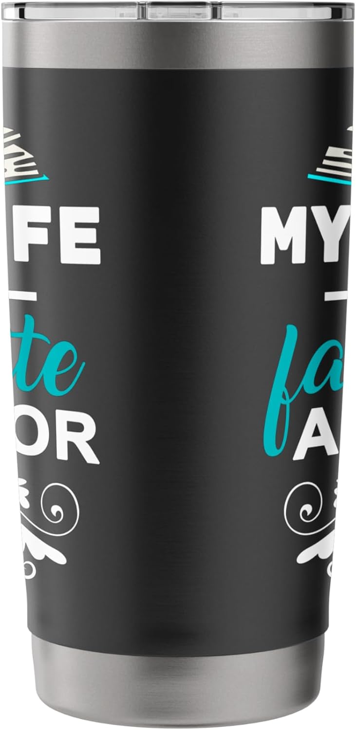 My Wife Is My Favorite Author Gift for book reader Stainless Steel Insulated Tumbler