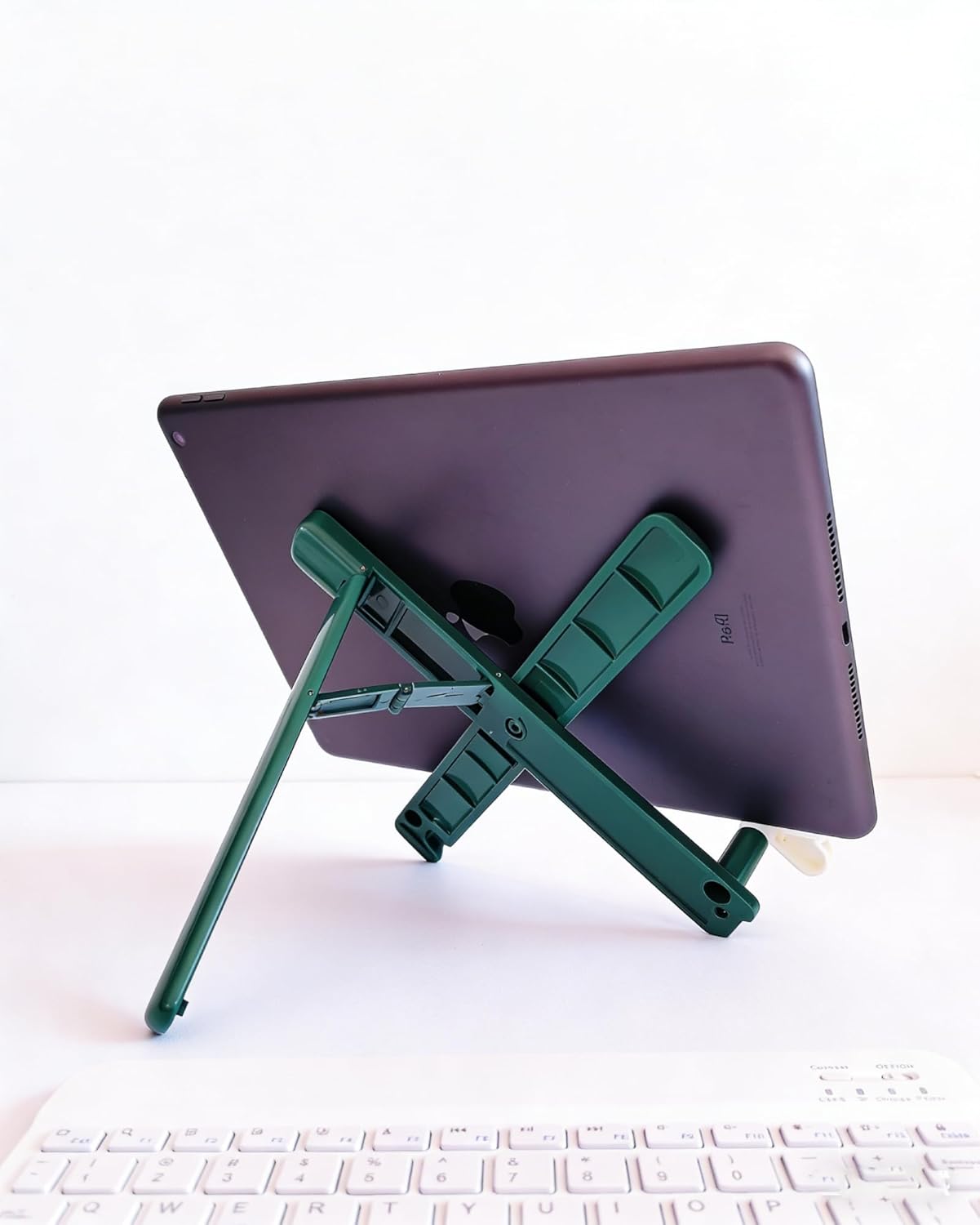 Foldable Book Stand Book Holder for Reading Hands-Free, Cookbook Stand for Kitchen Counter, Tablet Stand for Desk Adjustable Book Display Stand for Students, Chefs & Professionals