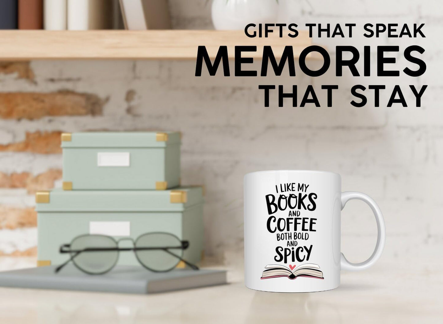 Book Lovers Coffee Mug 11oz White -Bold Spicy - Gift for Book Club Bookworm Bookish Reading Nerdy Avid Readers Women