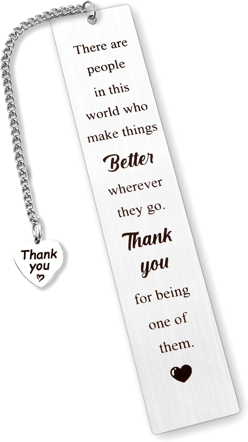 Thank You Gifts for Women Reading Lovers Metal Bookmark Book Accessories Employee Teacher Nurse Appreciation Gifts Happy Retirement Retired Gift Coworker Leaving Gift for Friend Boss Manager Book Mark