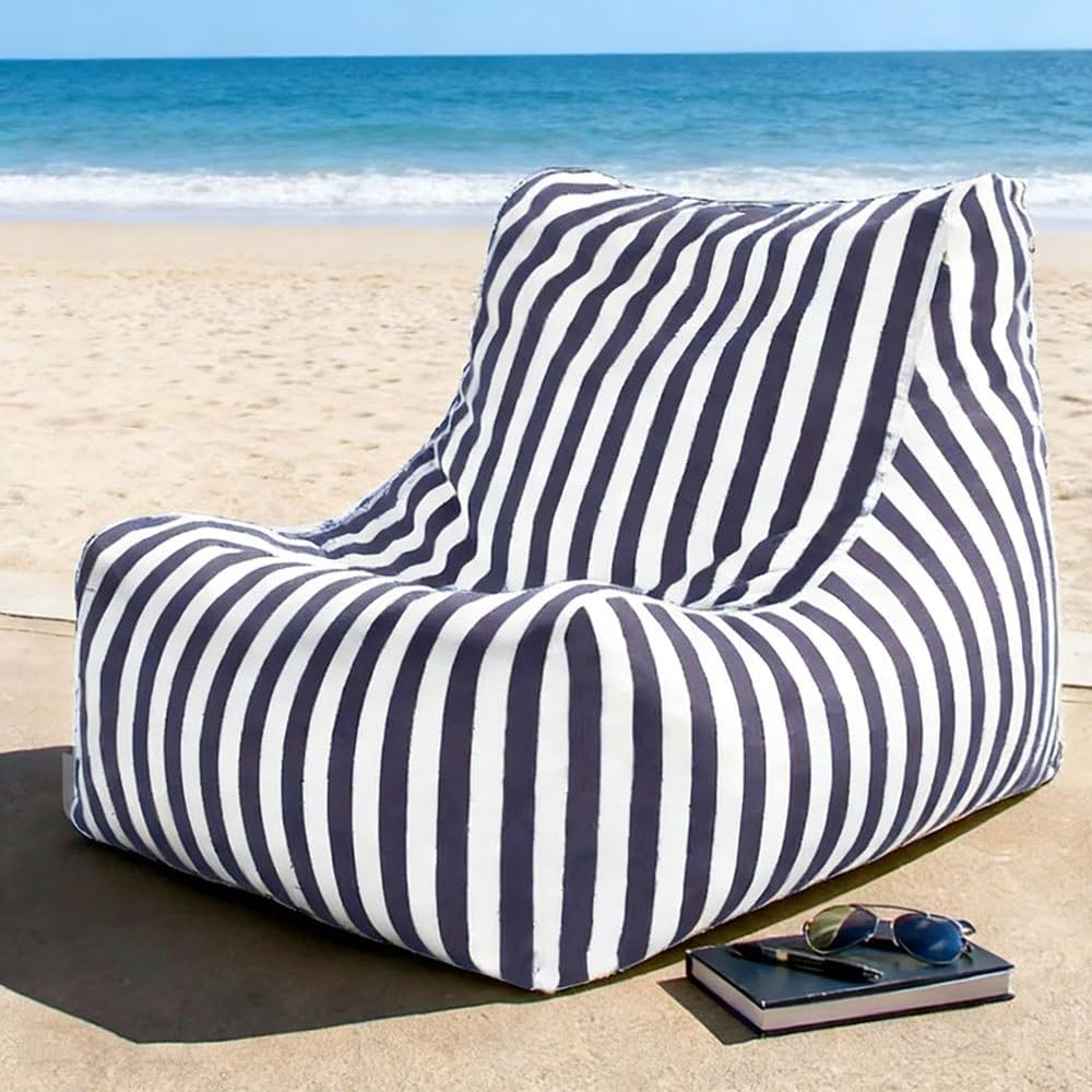 Floating Bean Bag for Pool (No Fillers)- Outdoor Waterproof Bean Bag Chair -Water Play Lounge Chair-Garden Beach Swimming Pool Floating Beanbag Pouf Chair Oxford Kids Adults(Dark Grey)