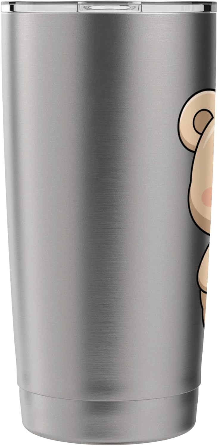 Cute Bear Reading a Book Stainless Steel Insulated Tumbler