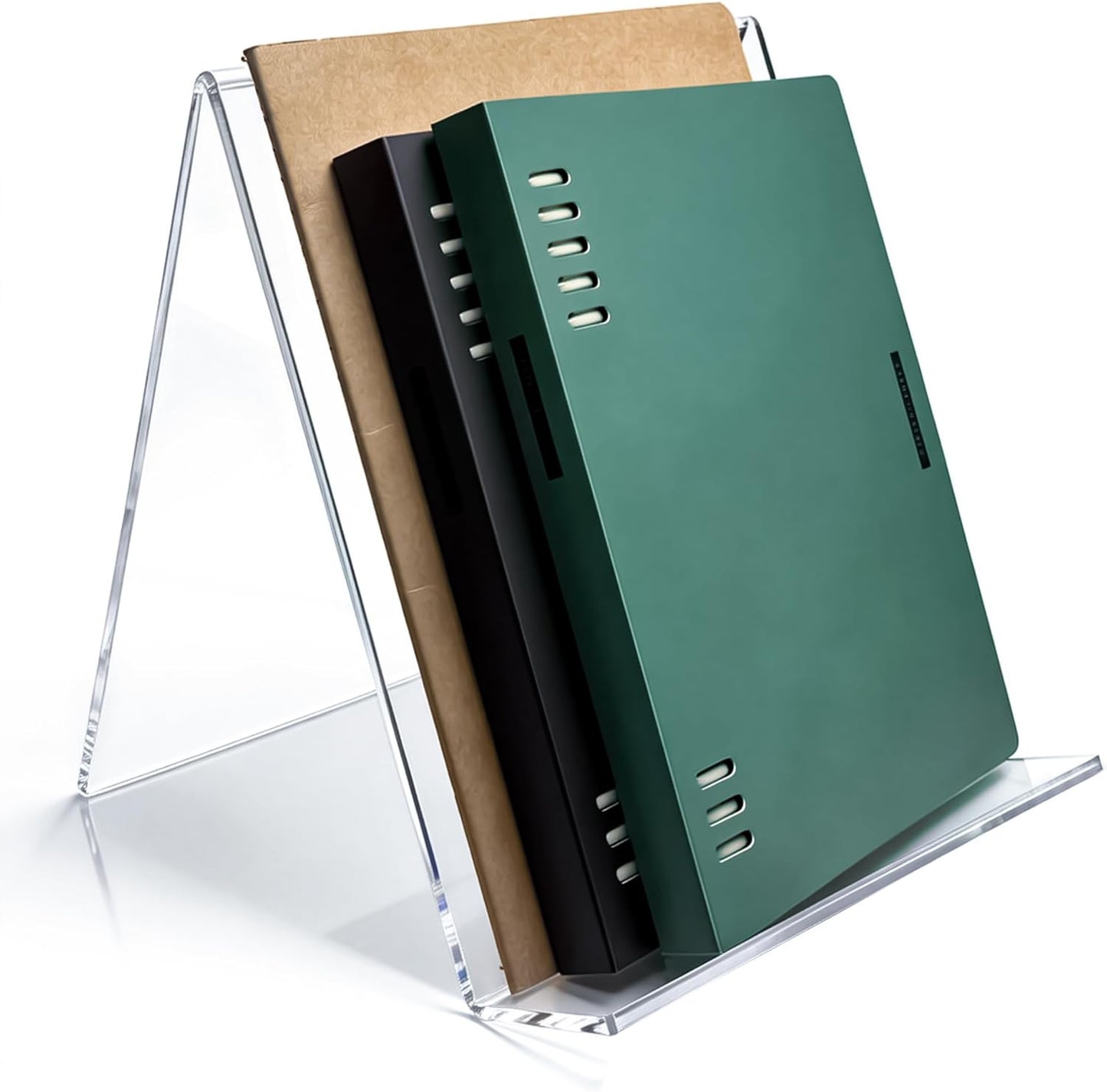Acrylic Book Stand, Clear Display Easel 6 x 8, Transparent Cookbook Holder for Kitchen, Magazine & Tablet Stand, Picture Frame, Plate Display Stand
