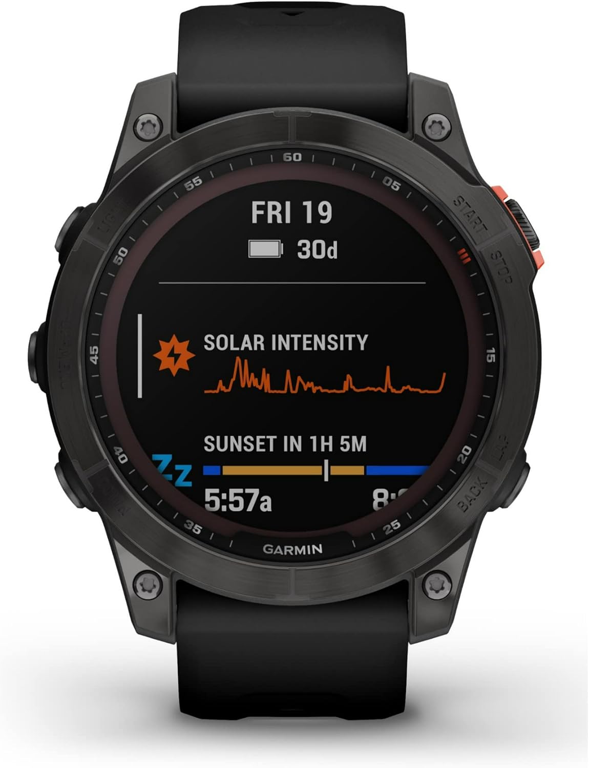 Garmin Fenix 7 Solar, Adventure smartwatch, with Solar Charging Capabilities, Rugged Outdoor Watch with GPS, Touchscreen, Health and Wellness Features, Slate Gray with Black Band