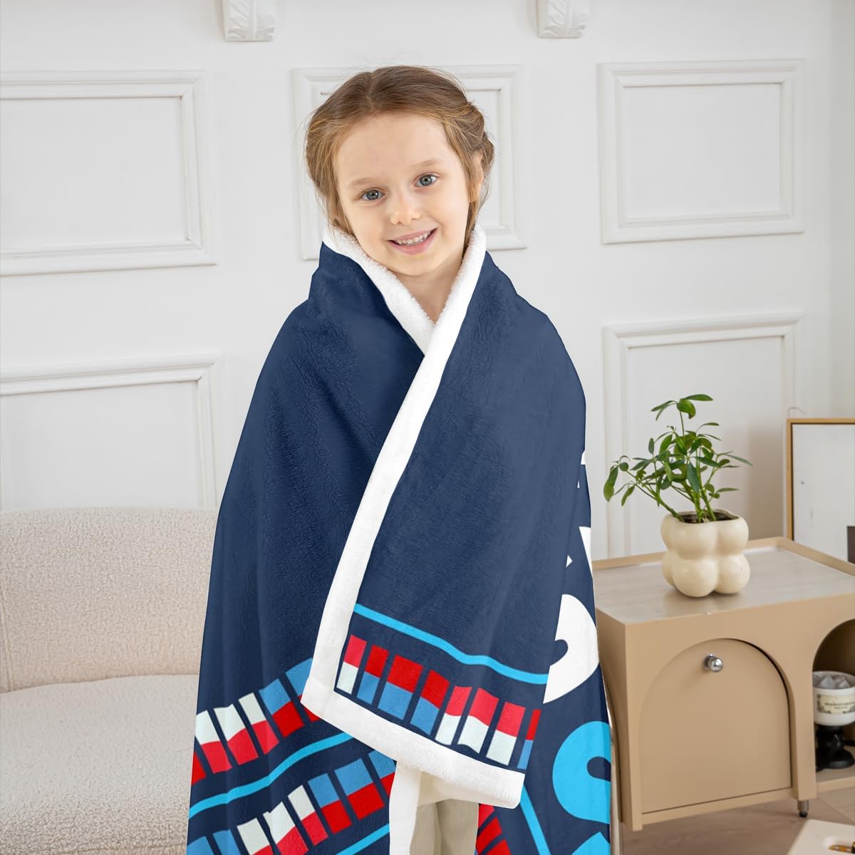 Swim Lover Bed Blanket Water Sports Theme Throw Blanket Lightweight Soft Cozy Luxury Swimming Lane Fleece Blanket Navy and Red Flannel Blanket for Sofa Bedroom Office Travel All Season(Twin 60"x80")