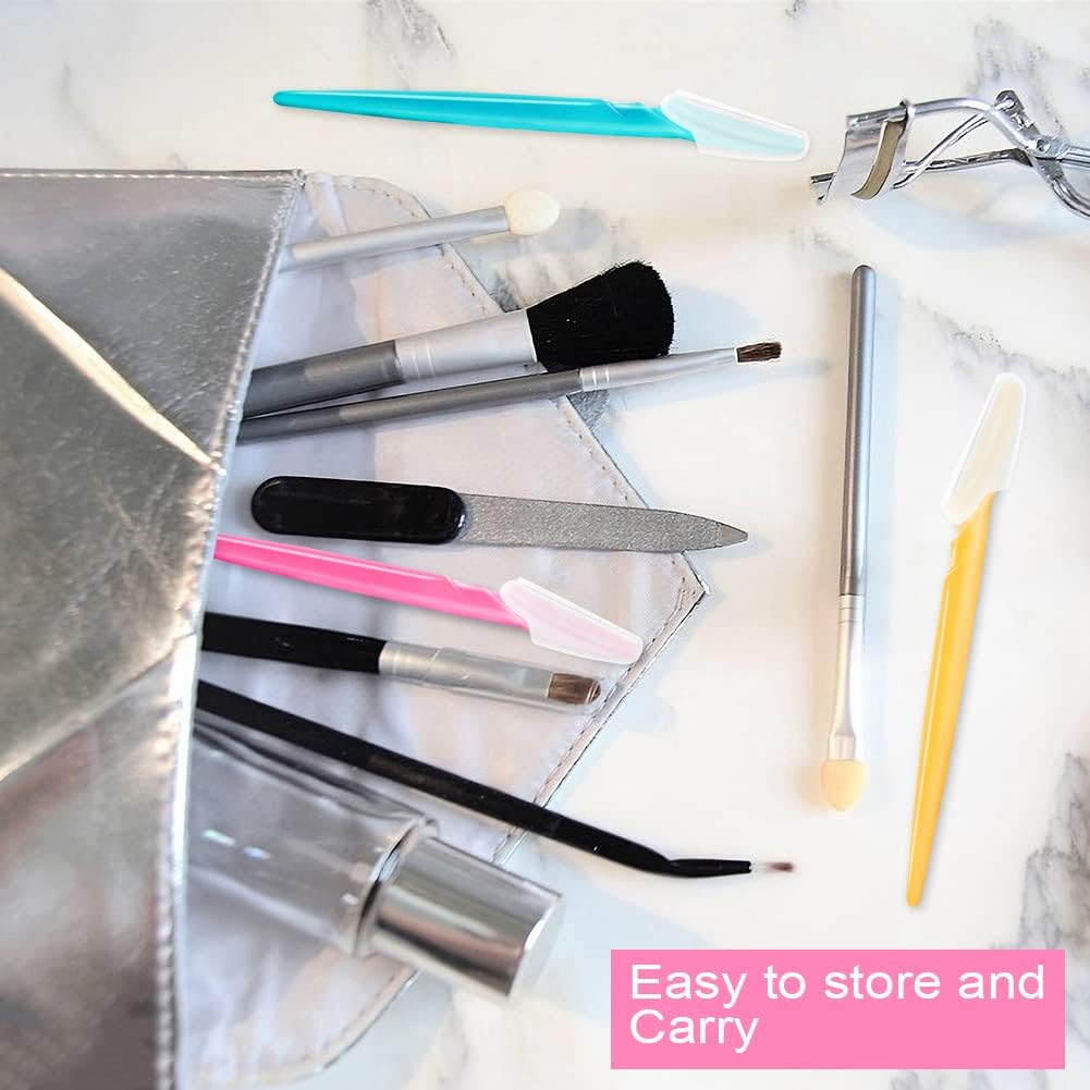12 Pcs Eyebrow Razor Multipurpose Exfoliating Dermaplaning Tool for Face, Facial and Eyebrow Shaper with Protective Cover for Women Men Use