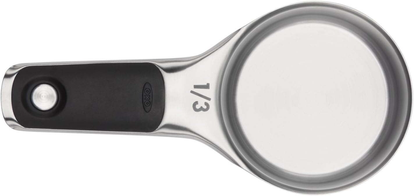 OXO Good Grips Stainless Steel Measuring Cups and Spoons 8-Piece Set, 4 Cups and 4 Spoons