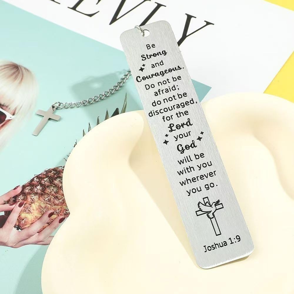 Bible Bookmark, Christian Religious Bookmarks for Book Lovers Women Men Adults Teen Girls Boys, Inspirational Gifts for Baptism First Communion Graduation Birthday Christmas Easter Readers Coworkers