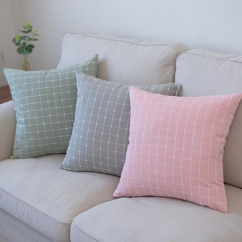 Tingting's Dream Soft Sofa Throw Pillows Decorative Bed Reading Rest Waist Pillow Back Cushion Square Office Chair Lumbar Support Pillow (Olive Green, 50×50CM/19.7"×19.7")