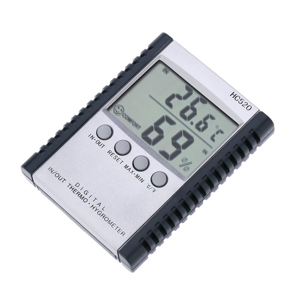 LCD Digital Indoor/Outdoor Thermometer Hygrometer Temperature Humidity Measurement C/F Max Min Value Display