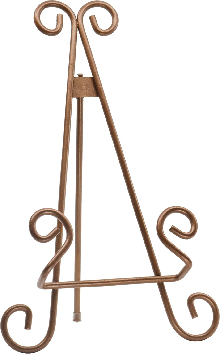 Red Co. Decorative Curved Plate Stand and Art Holder Easel in Copper Finish - 13"