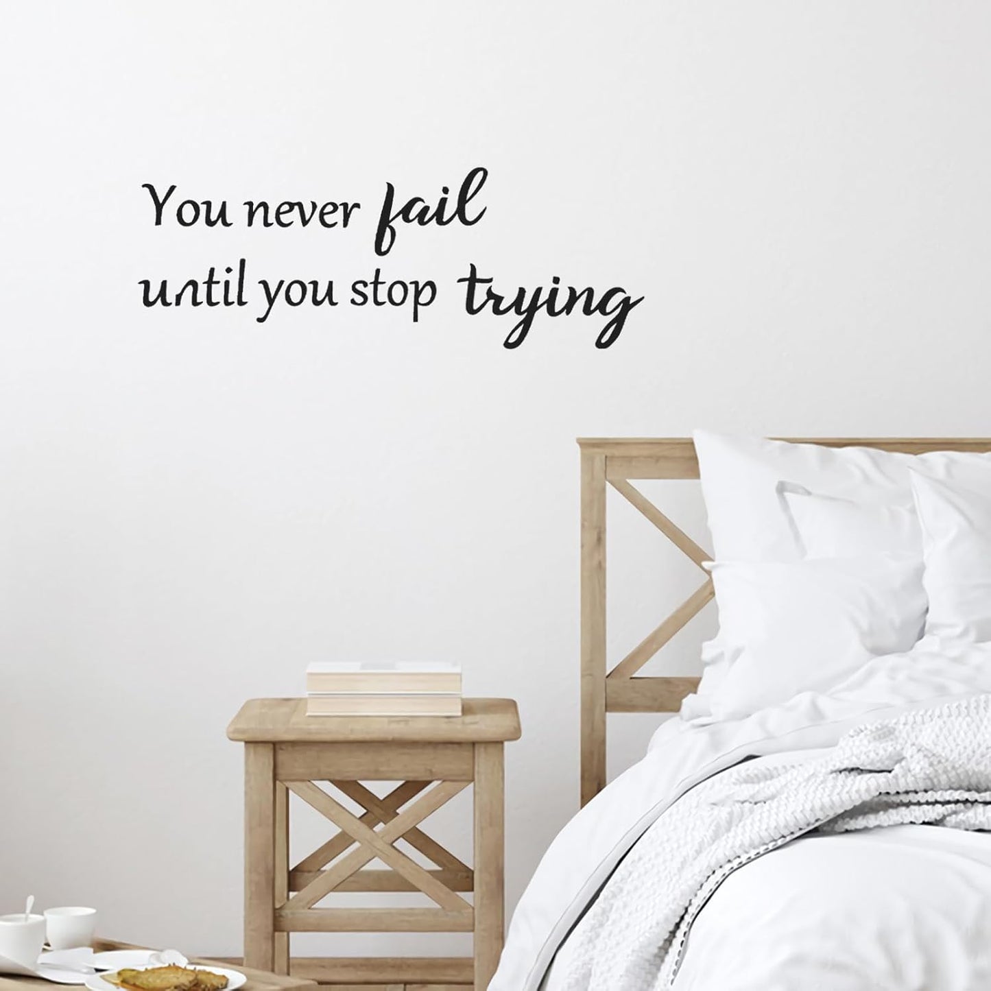 6 Sheets Decals for Walls, Inspirational Wall Stickers, Motivational Wall Decals Peel and Stick, Positive Saying Wall Art for Bedroom Office Teen Room Decor (Never Give up, Dream Big & More)