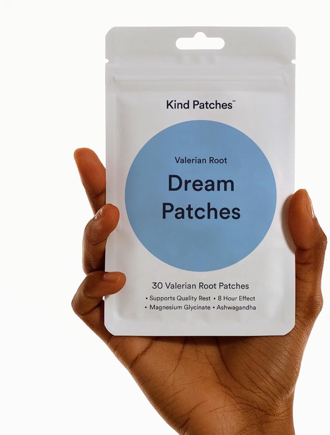 Kind Patches Valerian Root Dream Patches - Sleep Patches - Natural Sleep Aid with Ashwagandha and Magnesium - Overnight Use - 30 Count