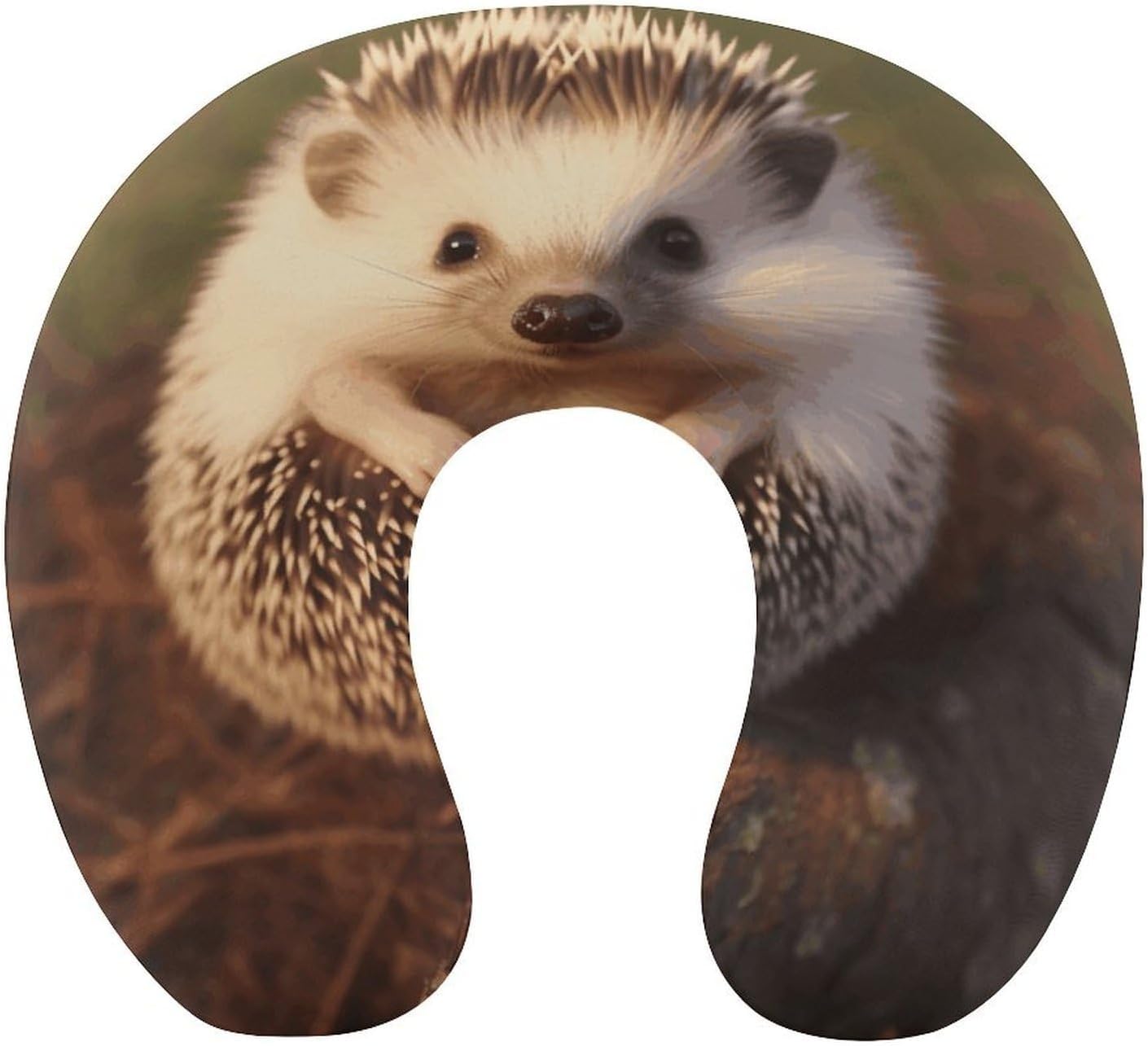 Baby Hedgehog Neck Pillow Memory Foam U Shaped Pillows Portable Pillows for Shoulder Travel Head Support Pillow with Concealed Zipper for Airplane Car Home Office