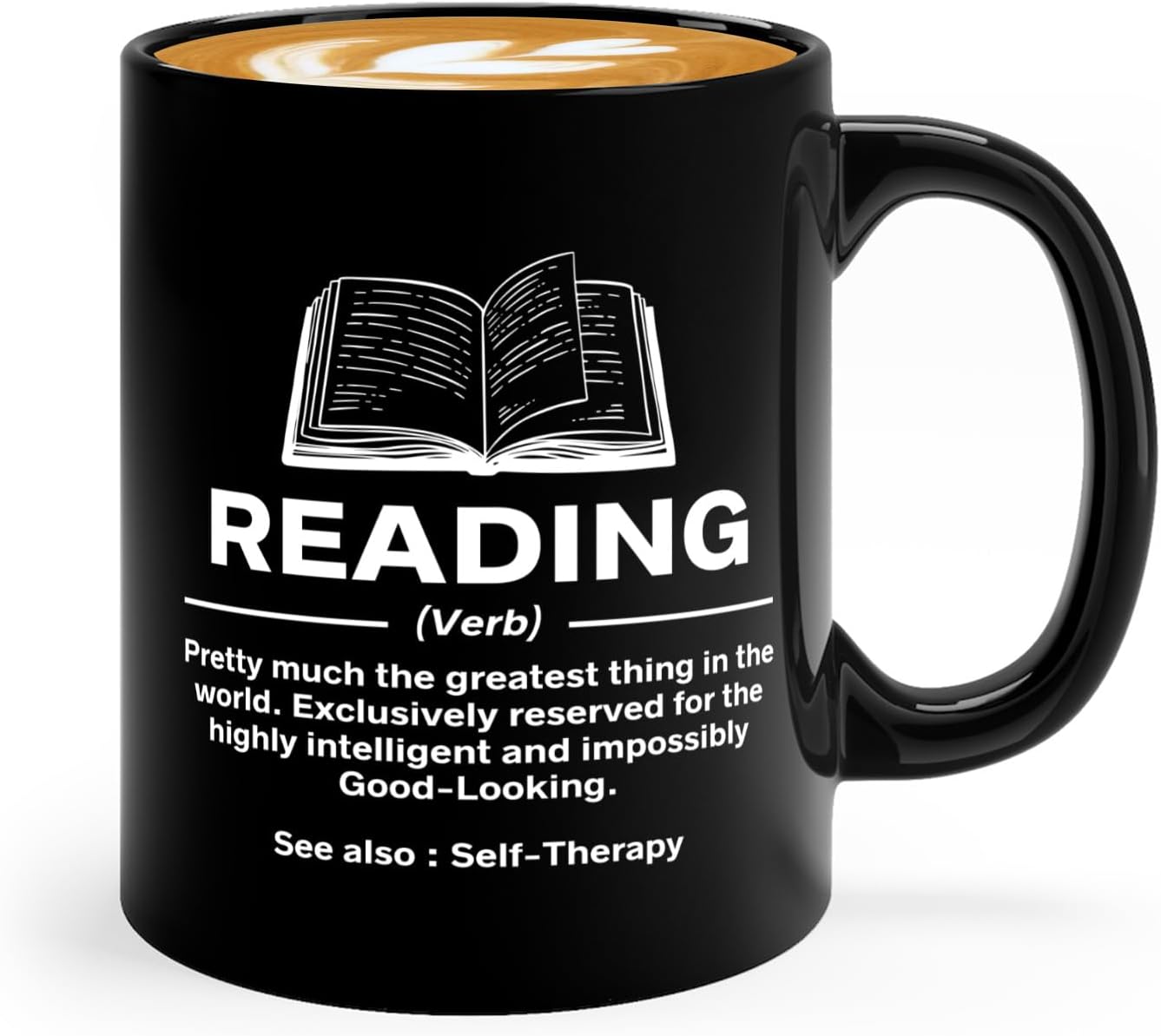 Book Lover Coffee Mug 11oz Black -Reading Definition - Sports court Team Indivdiual partner Book Lover