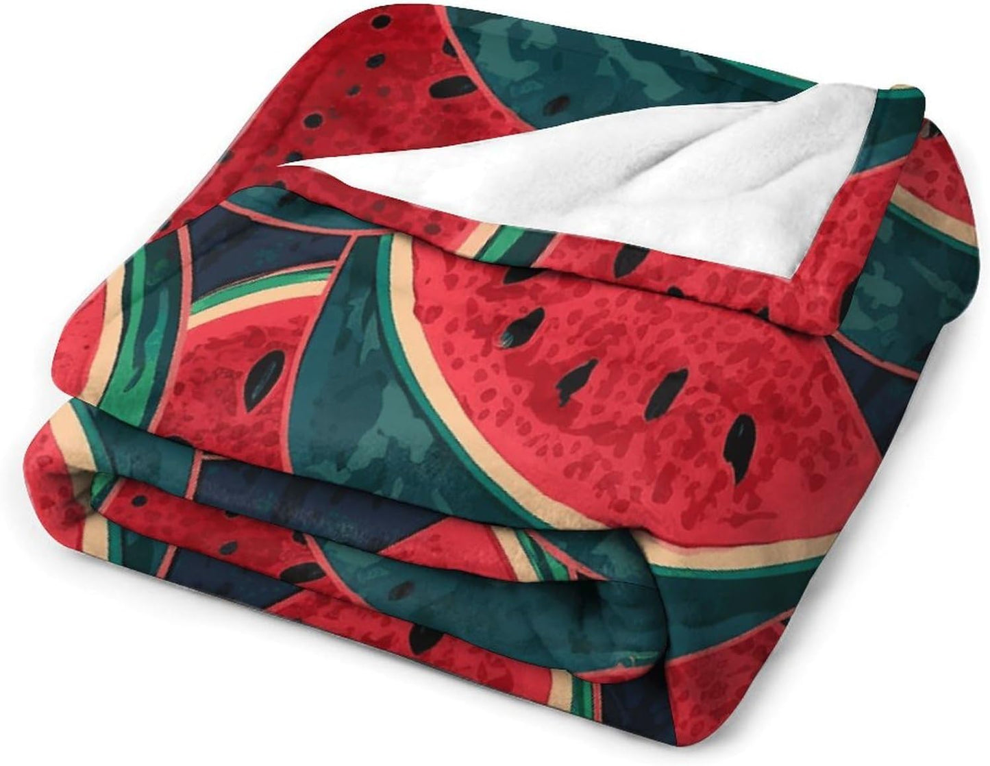 Red Watermelon Blanket Super Soft Lightweight Throw Blanket Cute Cozy Warm Bed Blanket Decorative Fuzzy Blanket All-Season Home Decor Gift for Sofa Couch Living Room 50"*60"（130 * 150cm）