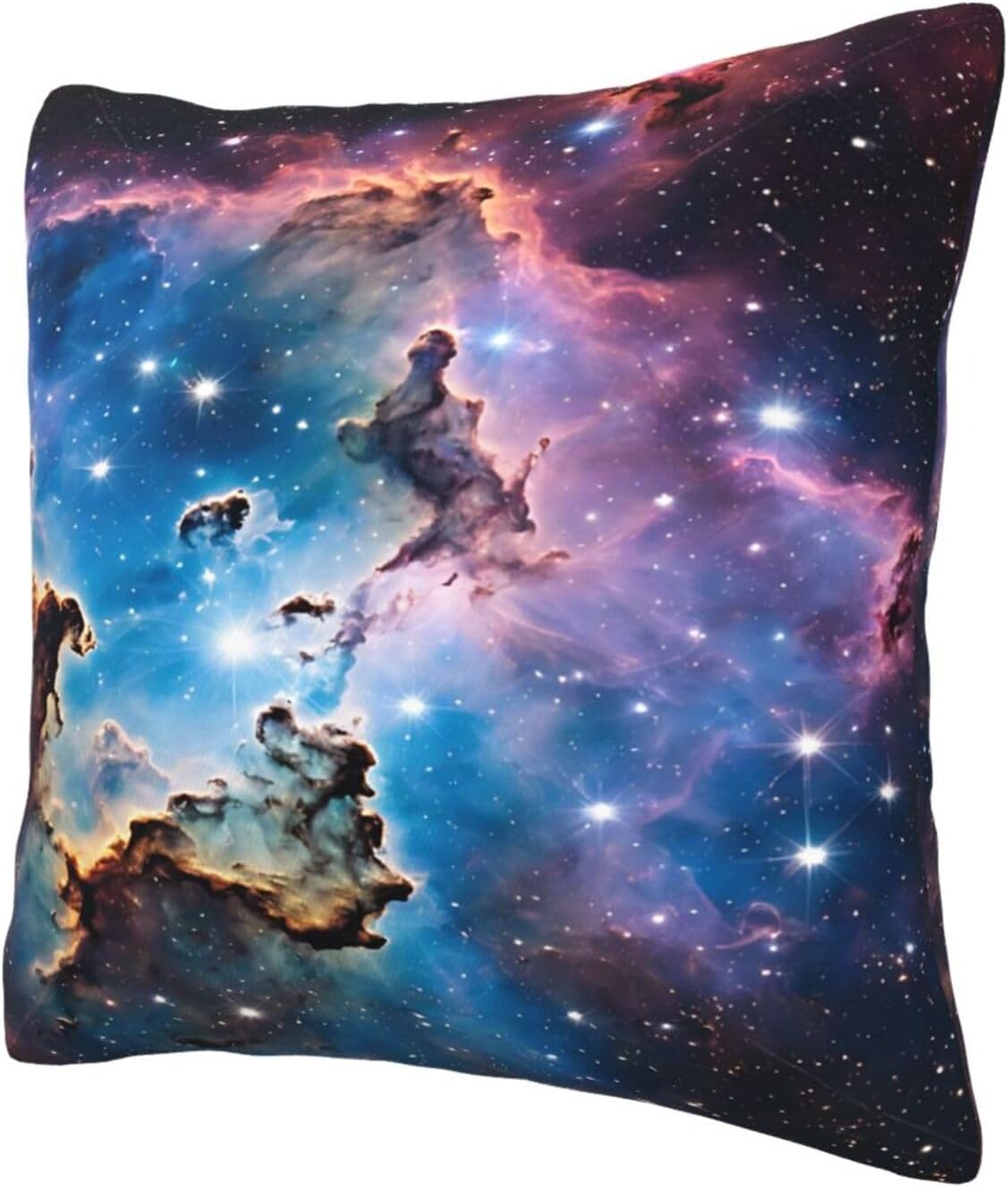 All-Season Square Pillow Covers 18"X18", Colorful Galaxy, Decorative Throw Pillow Covers for Sofa Bed Couch, Hidden Zipper Cushion Cover, Square Lumbar & Accent Pillowcases for Home Decor