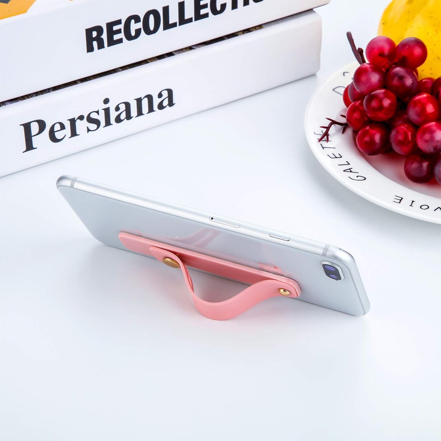 Weewooday 6 Pieces Phone Grip Holder Cell Phone Grip Strap Telescopic Finger Strap Stand Universal Finger Kickstand for Most Smartphones(Soft Colors)