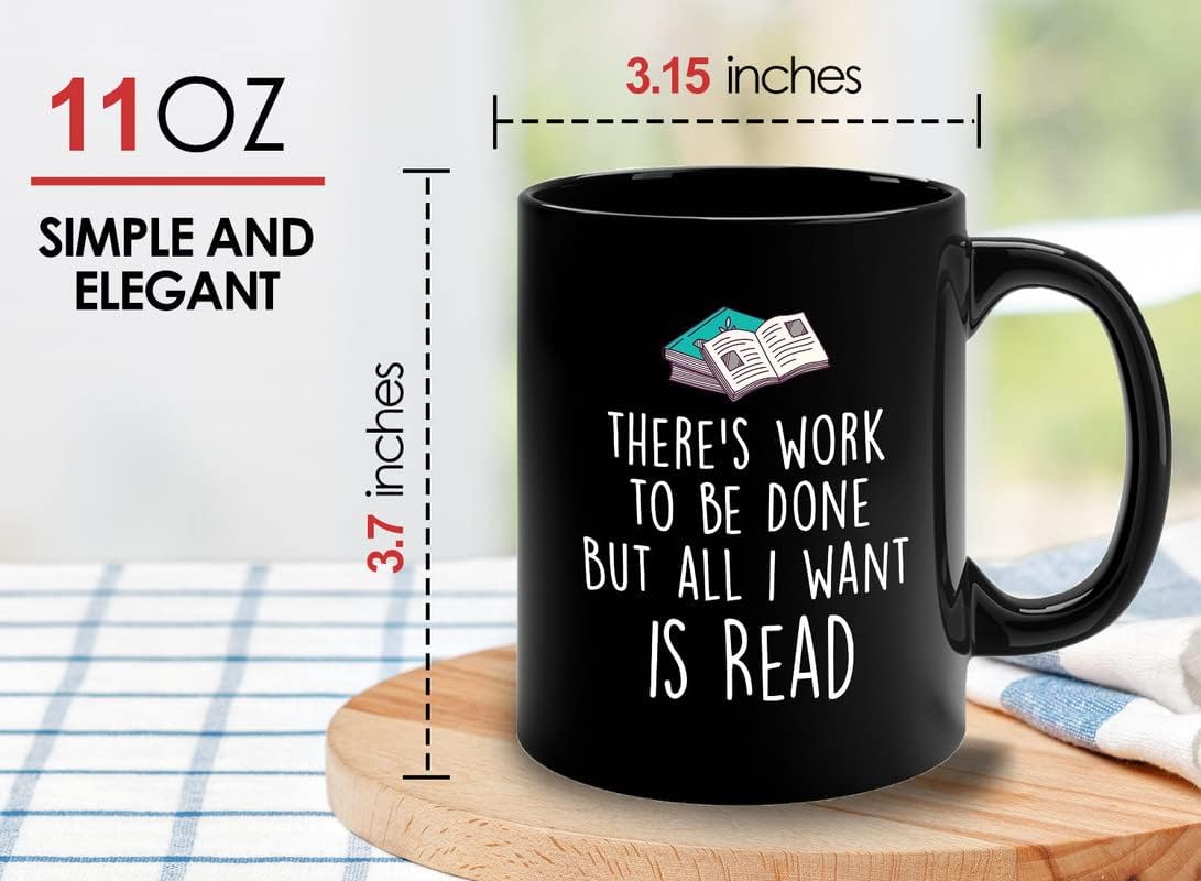 Book Lover Coffee Mug 11oz Black - Books for Everyone - Bibliophile Fiction Novel Women Teens Teacher Librarian Book Reader Book Lover